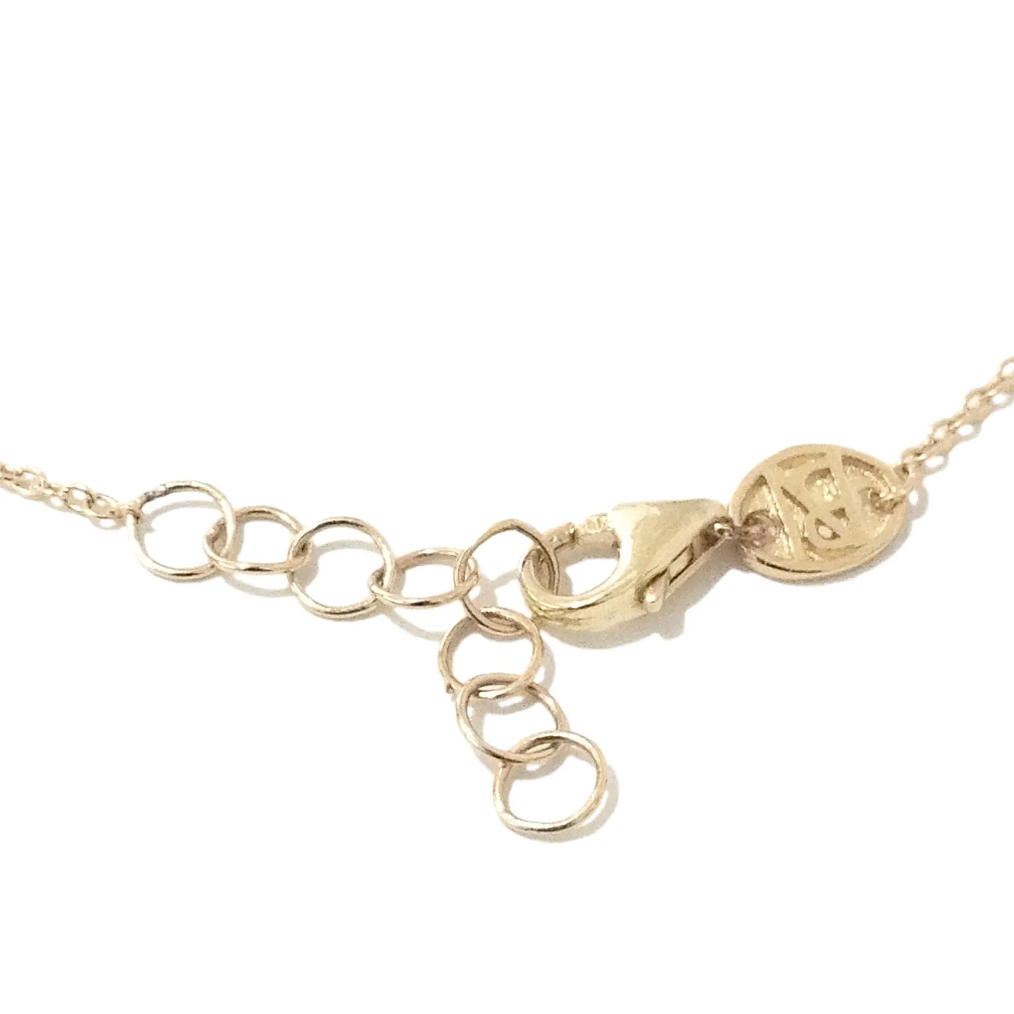 14K Gold 7 Diamond Dangle Fringe Foot Lariat Ankle Bracelet (Anklet)