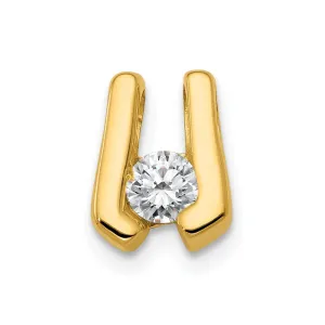 14k Yellow Gold AAA 3.75mm Diamond Slide