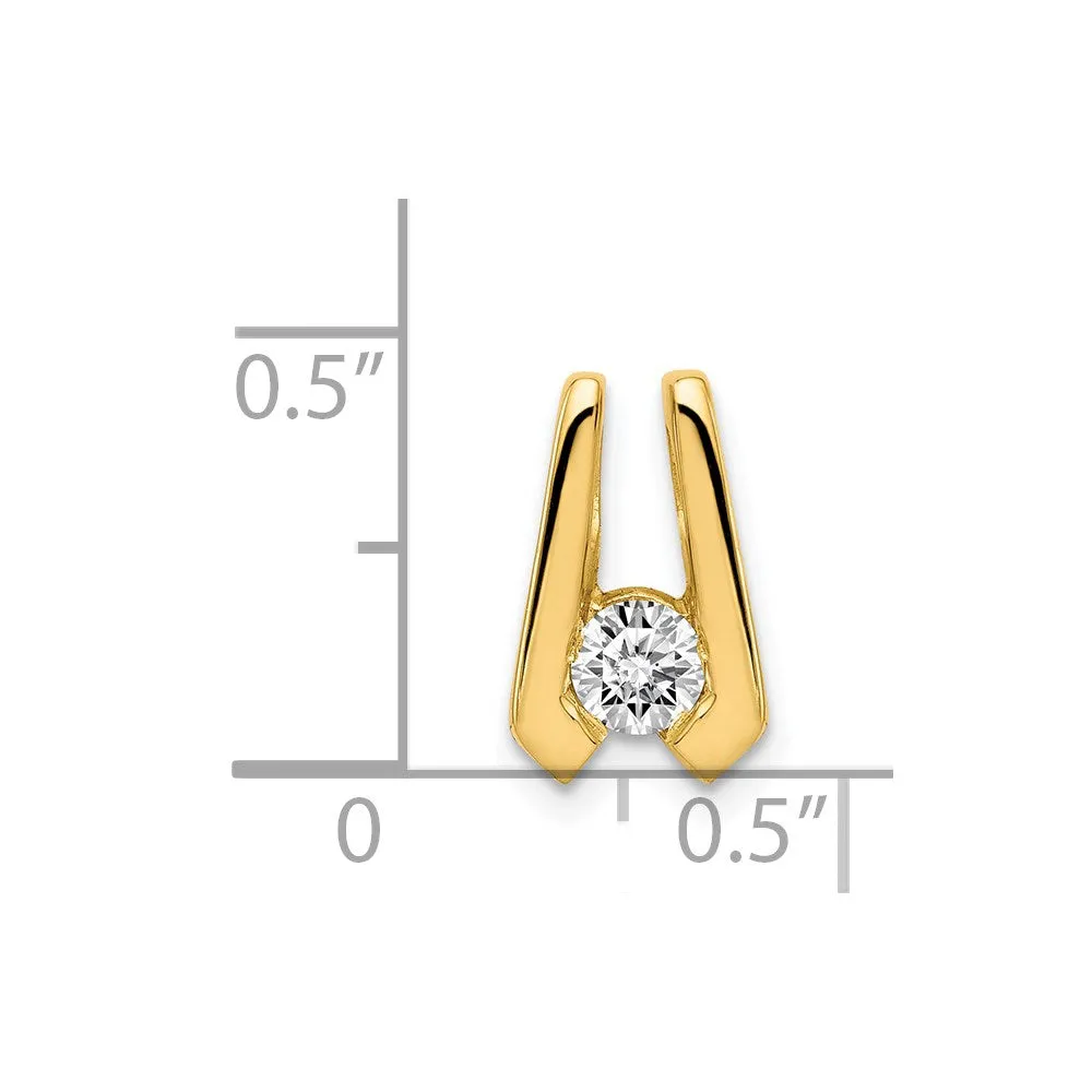 14k Yellow Gold VS 4mm Diamond Slide