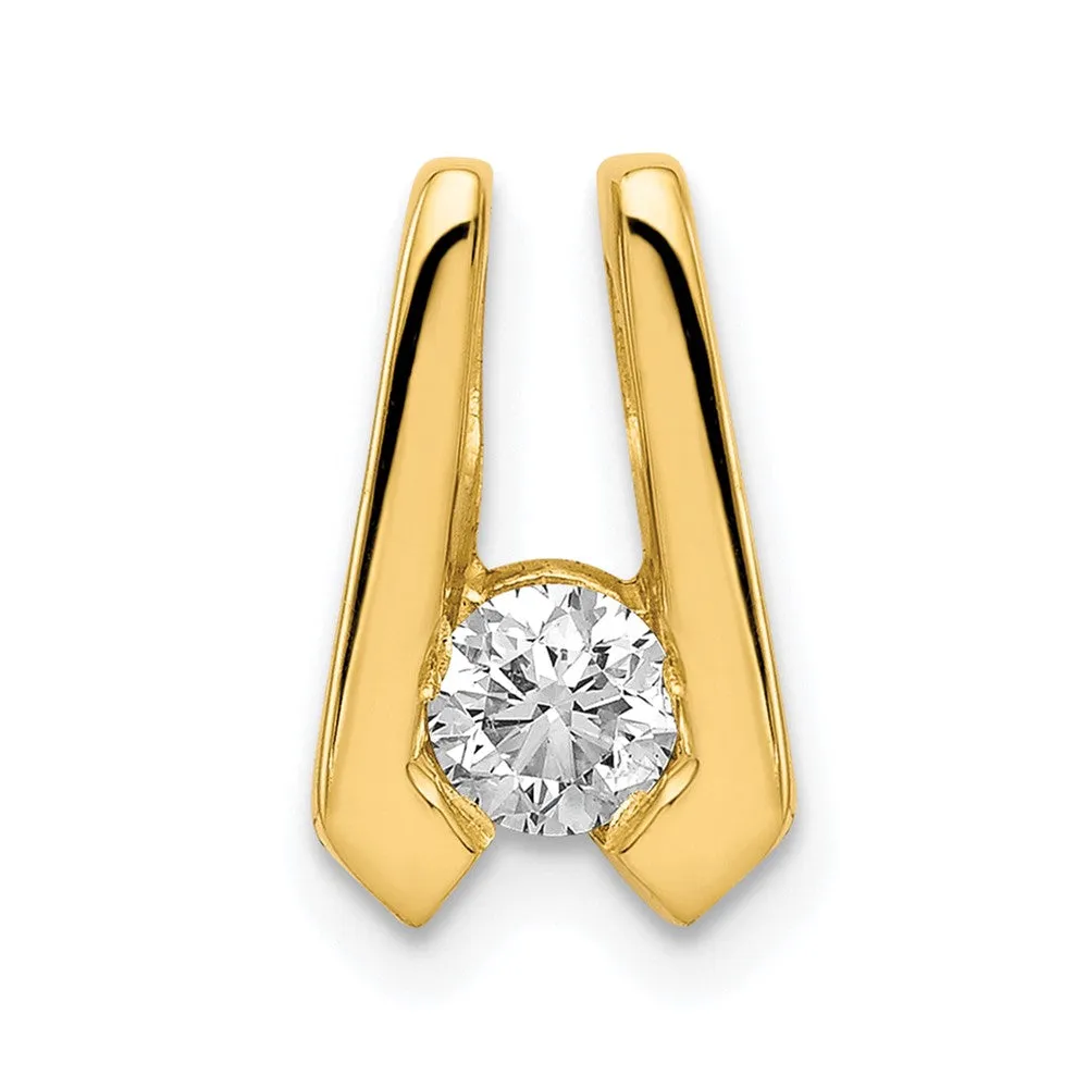 14k Yellow Gold VS 4mm Diamond Slide