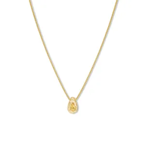 18kt Teardrop Yellow Sapphire Necklace
