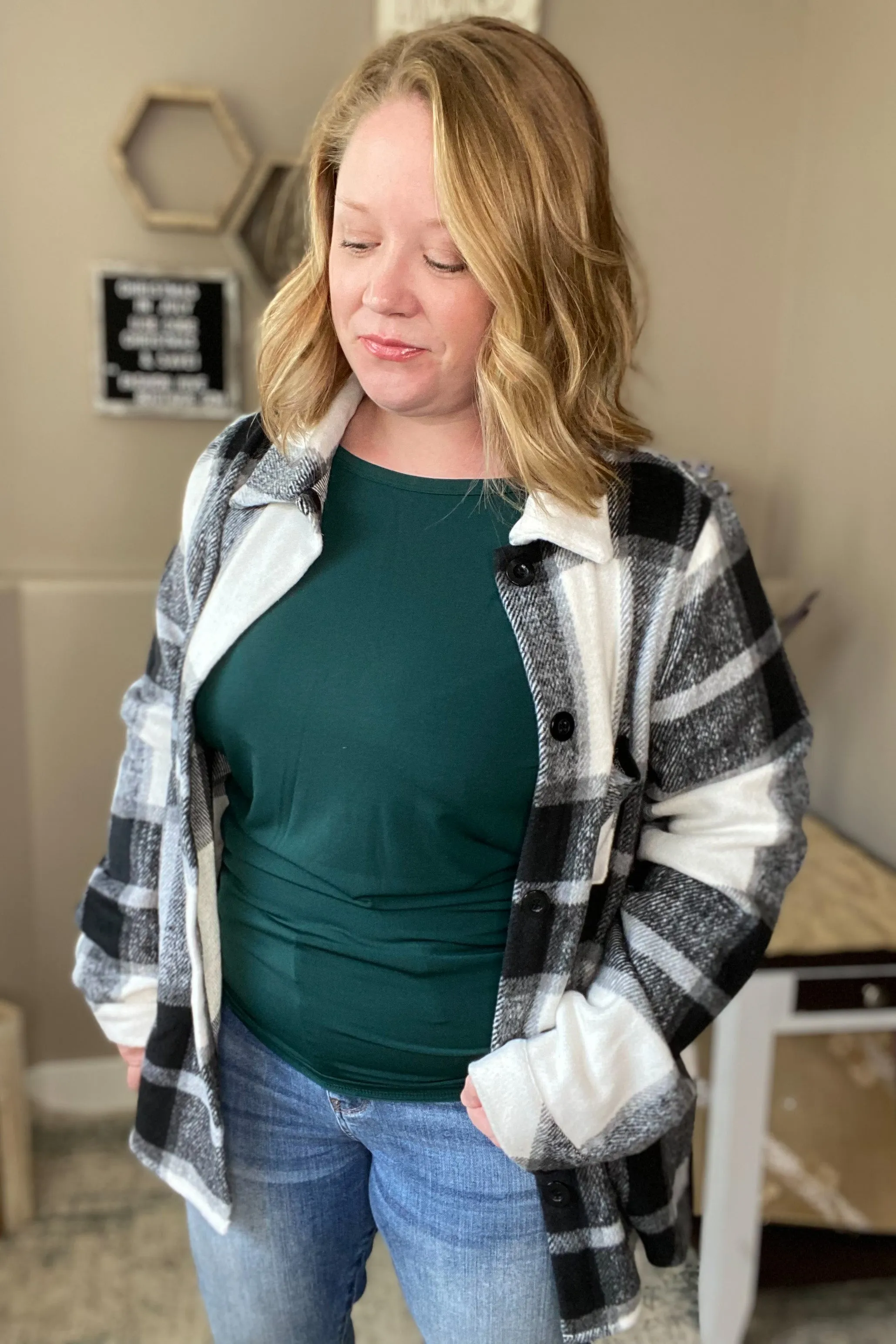 3/4 Sleeve Dolman in Deep Green