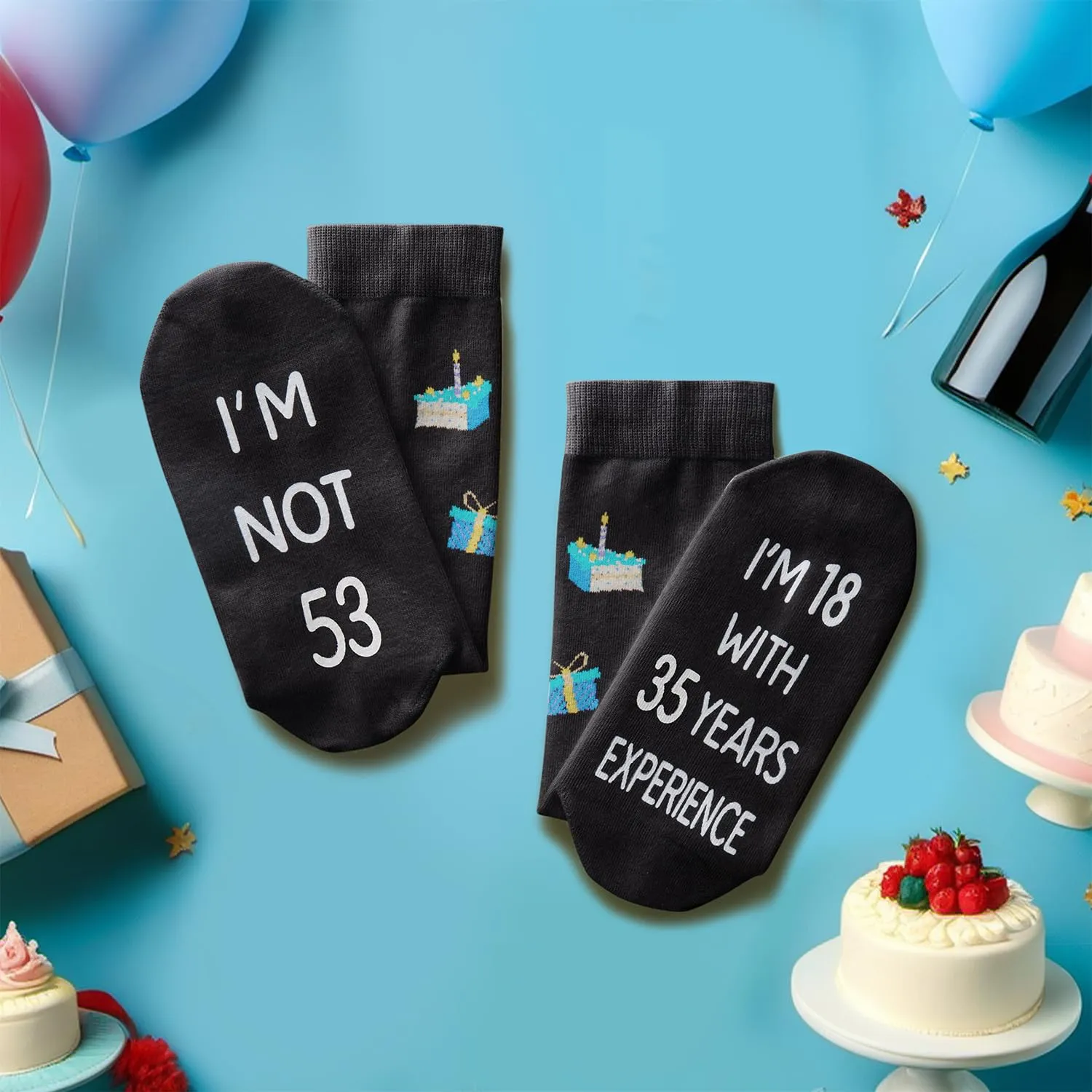 53rd Years Old Birthday Gifts for Men - Socks for 53 Year Olds, Gift Ideas for 53 Year Old Man Woman, 53rd Birthday Gifts