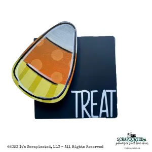 6 Inch Standing Sign Candy Corn
