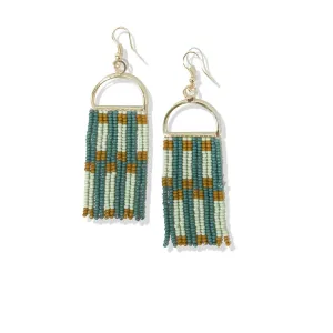 Allison Green Check Earrings