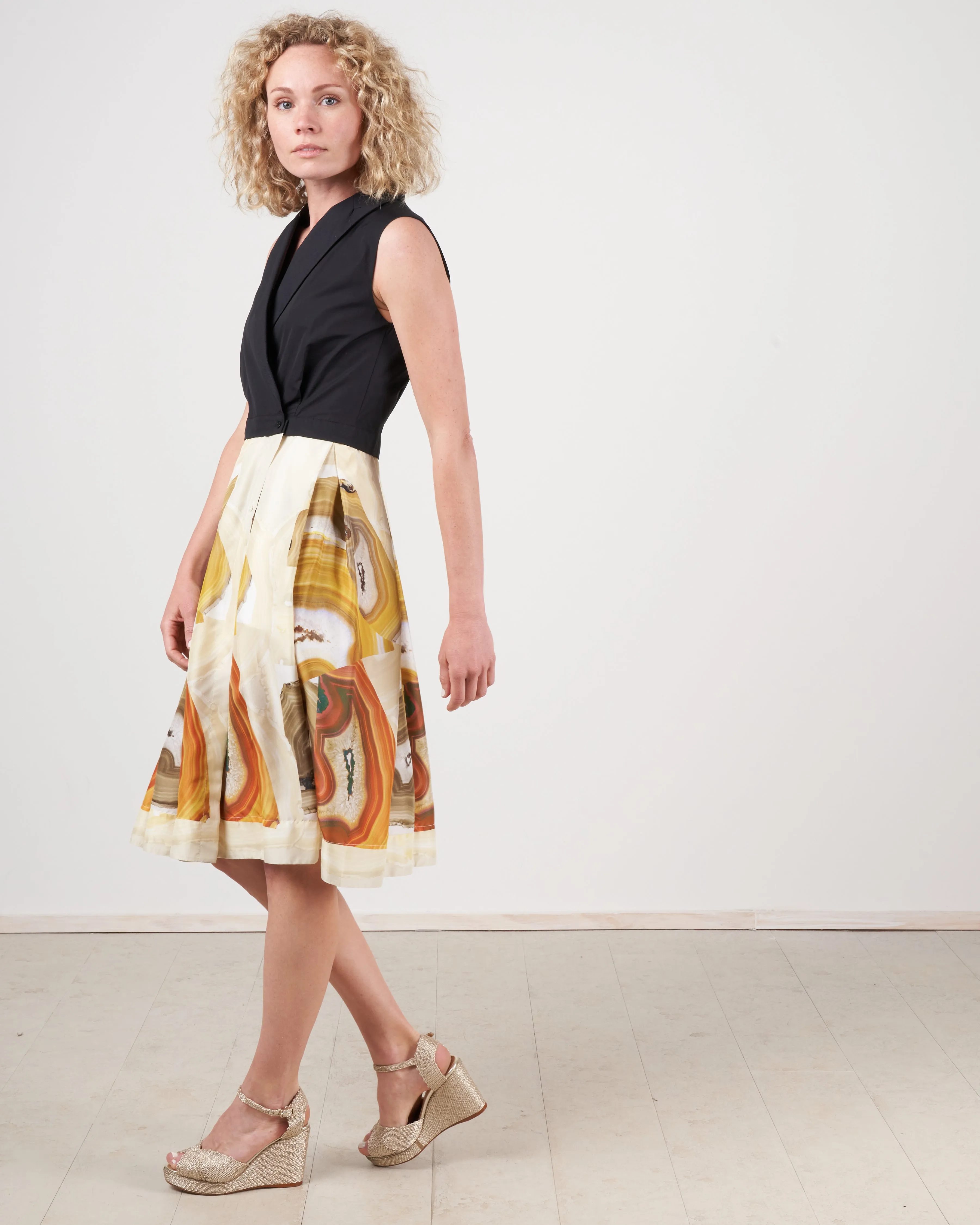 aretty dress - print/black