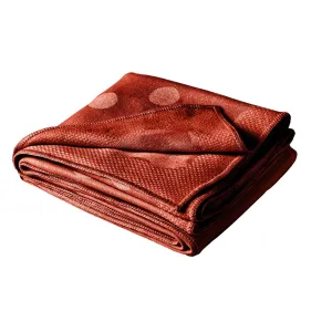Baby Alpaca Rust Dots Woven Throw