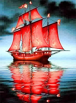 Boat Diy Paint By Numbers Kits UK For Adult Kids MJ8408