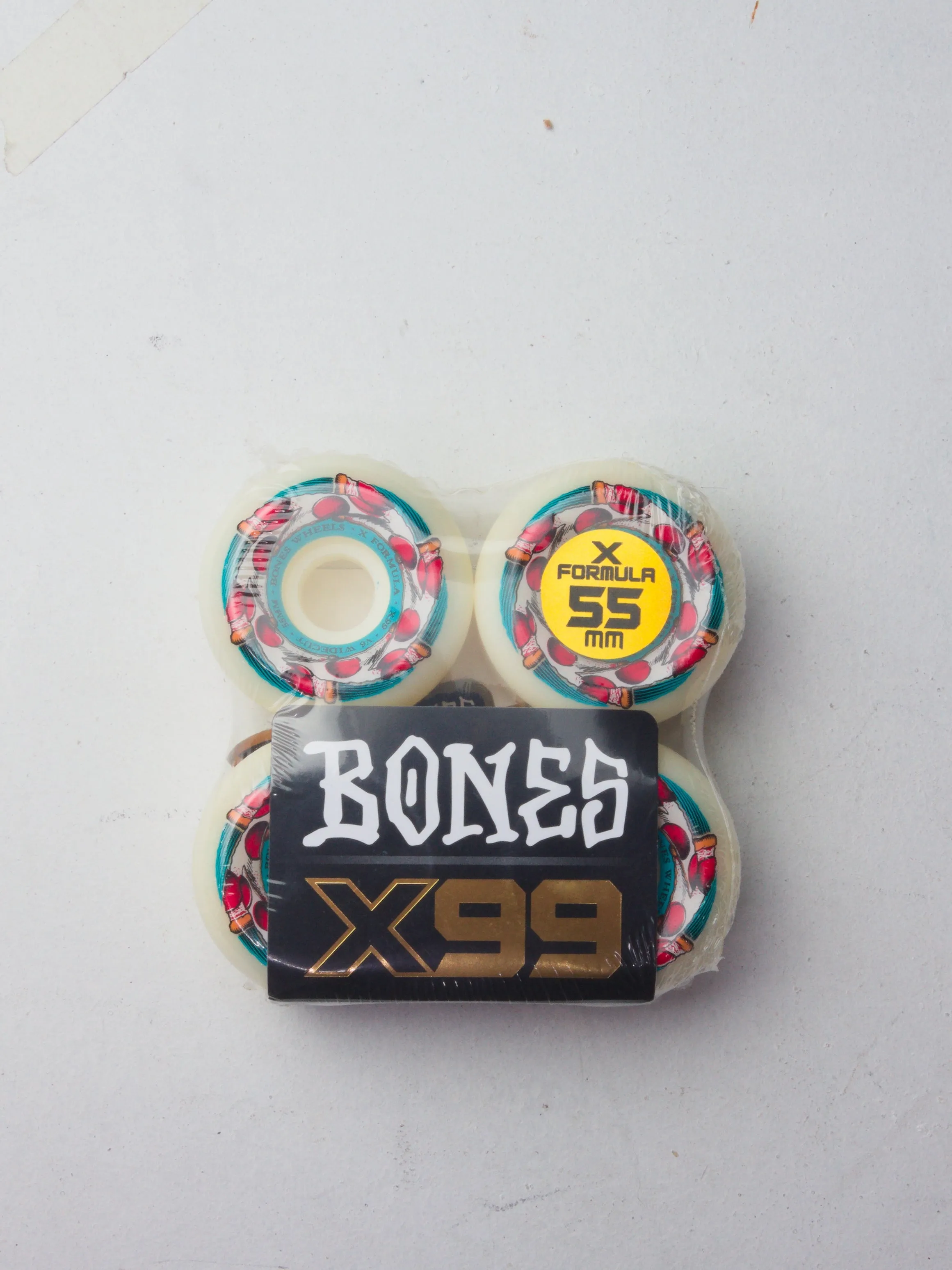 Bones Wheels - Deep Dish X99 Formula V6 Widecut Skateboard Wheels - 55mm
