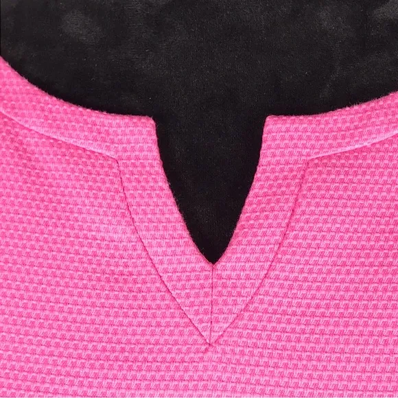 Brooks Brothers Pink Sheath Dress Pique Short Sleeve V-neck Drop Waist Cotton