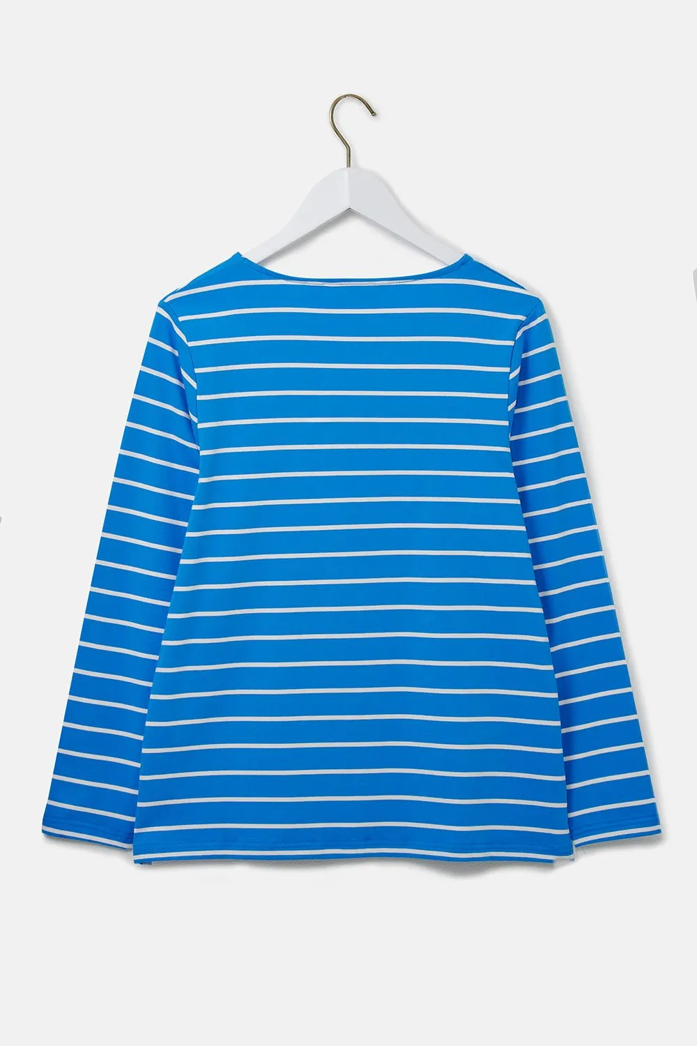 Causeway Breton Top - Azure Blue Stripe