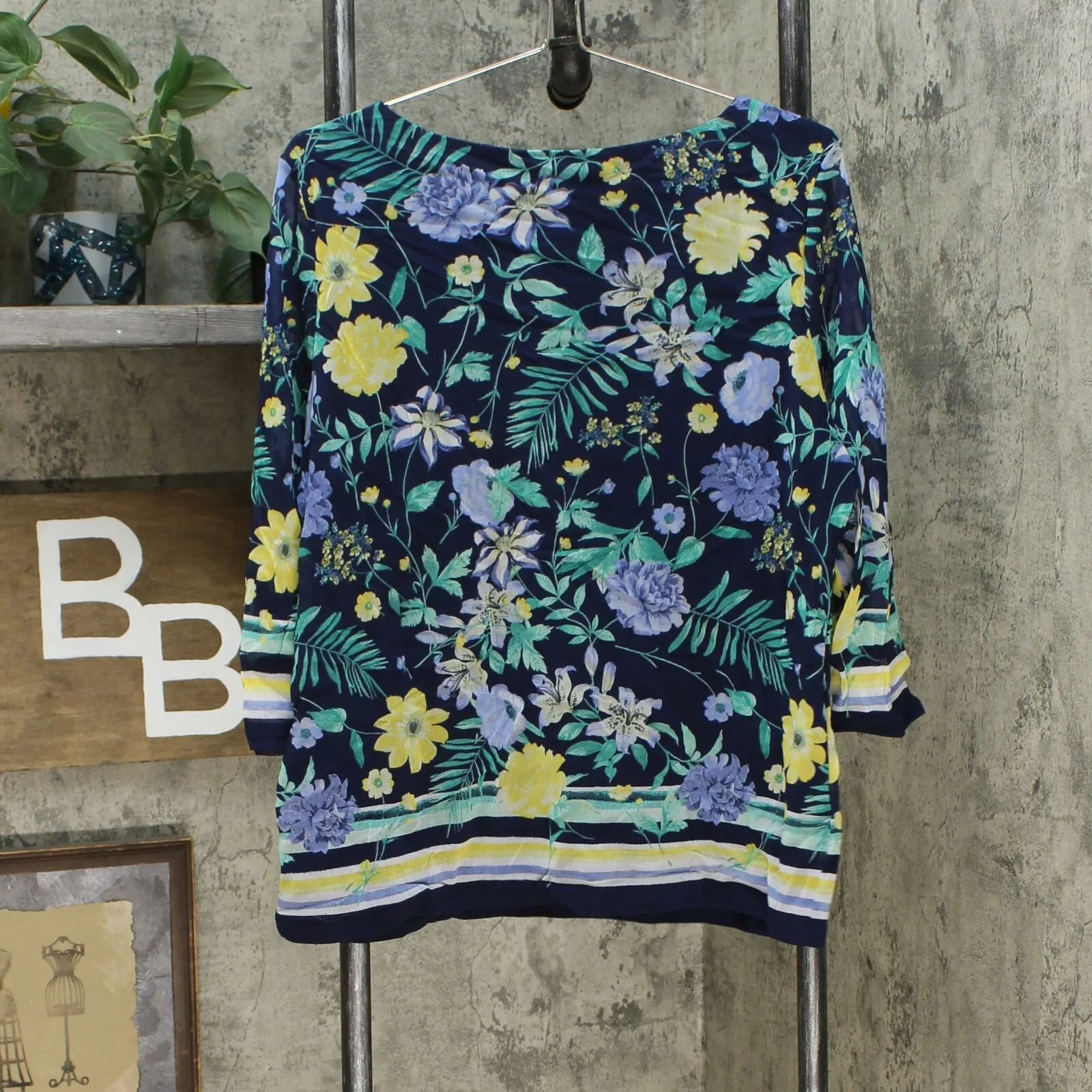 Charter Club Women's Floral Print Boat Neck Top