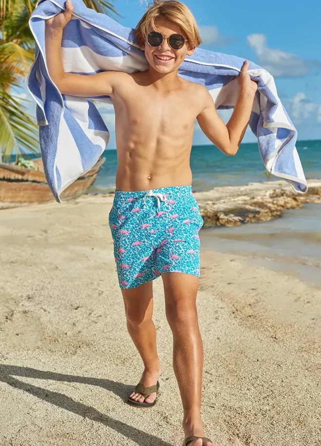 Chubbies Youth The Domingos Are For Flamingos -Classic Swim Trunk