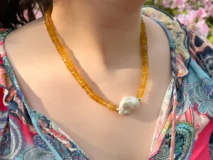 Citrine Heishi Necklace