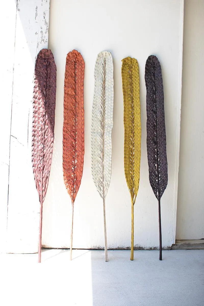 Coral Woven Kejur Leaf (Pack of 12)