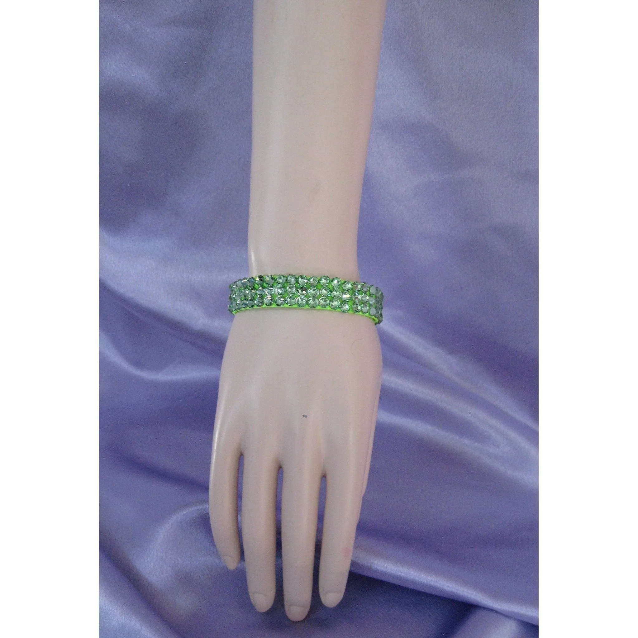 Crystal Ballroom Bangle Bracelet ½ inch wide - available in many colors