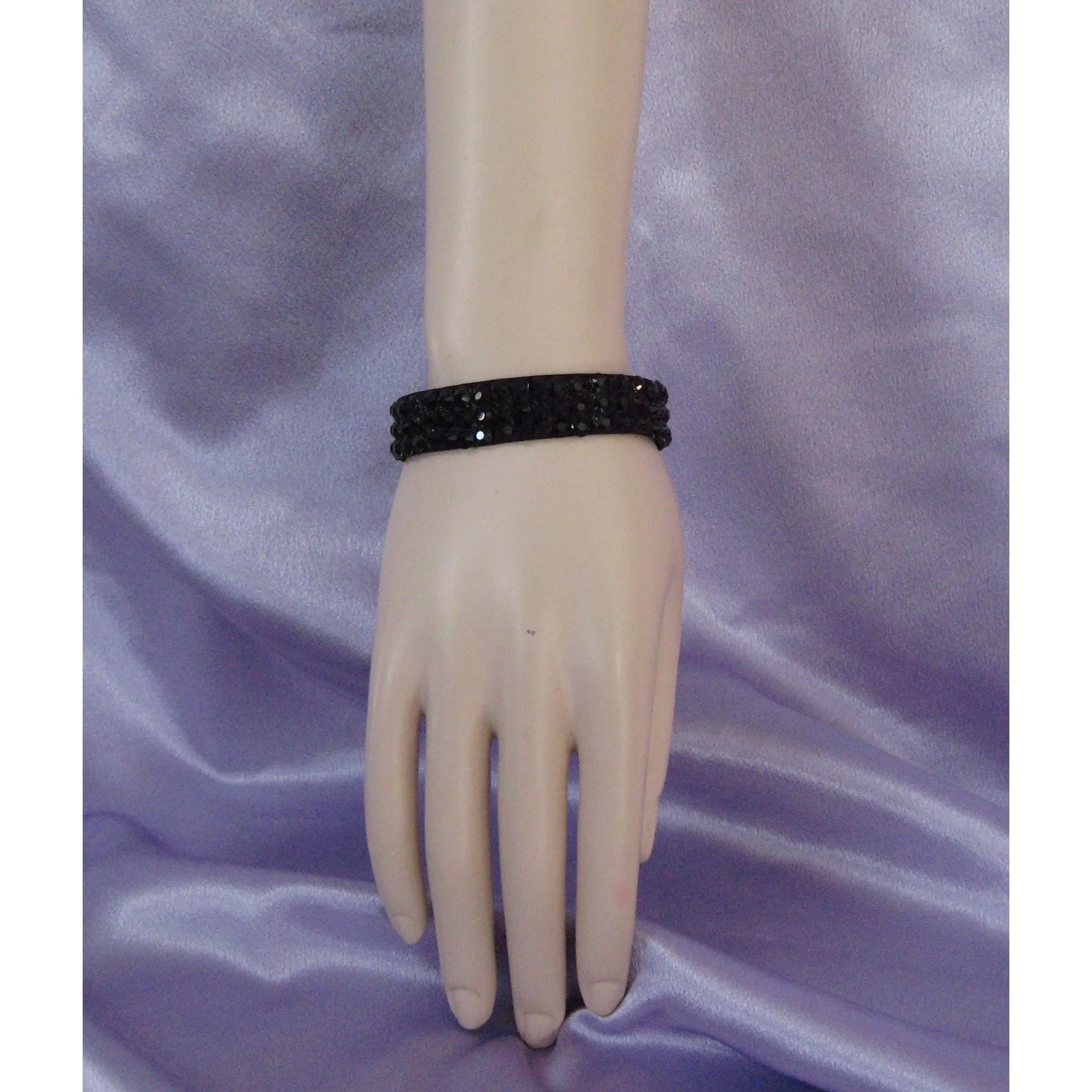 Crystal Ballroom Bangle Bracelet ½ inch wide - available in many colors