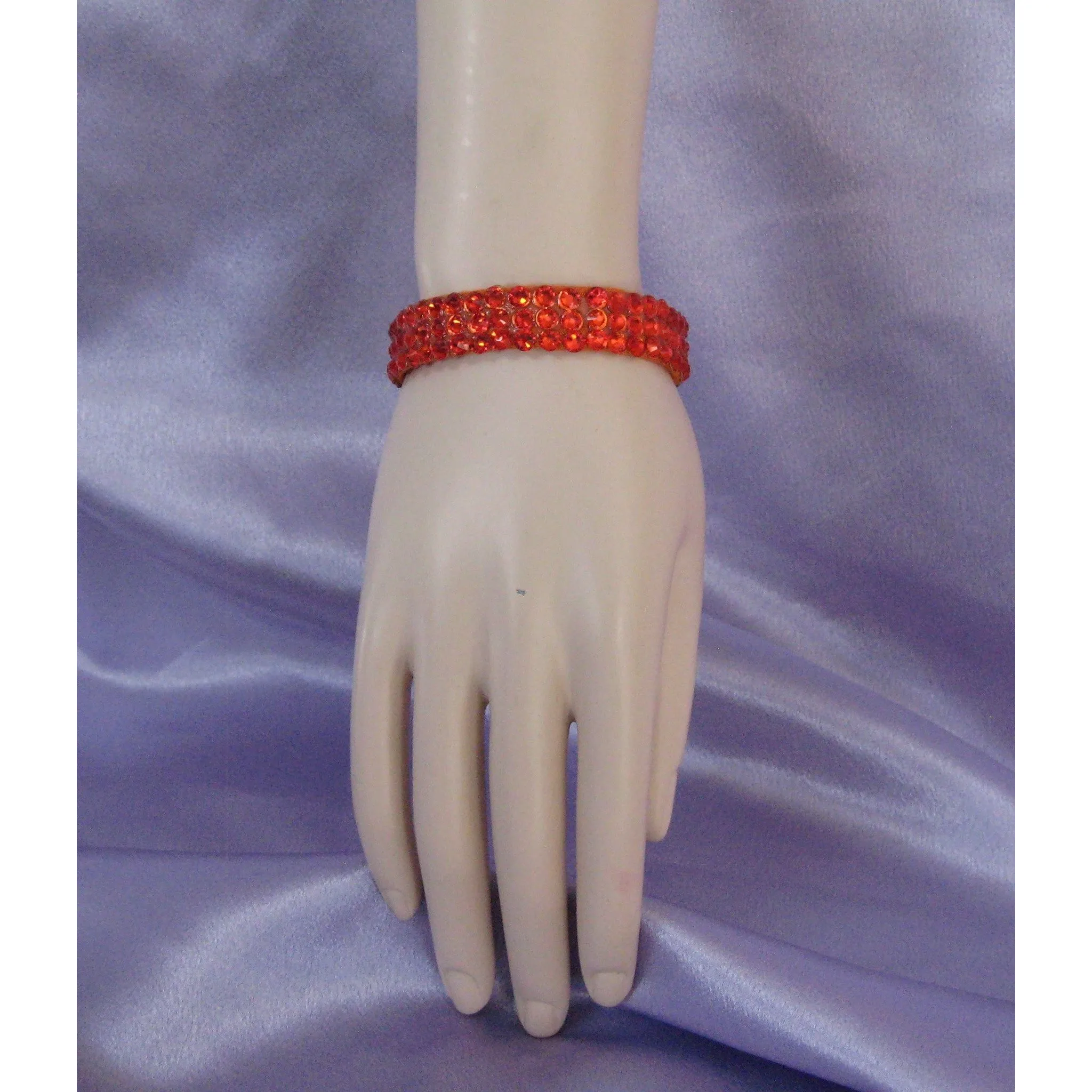 Crystal Ballroom Bangle Bracelet ½ inch wide - available in many colors
