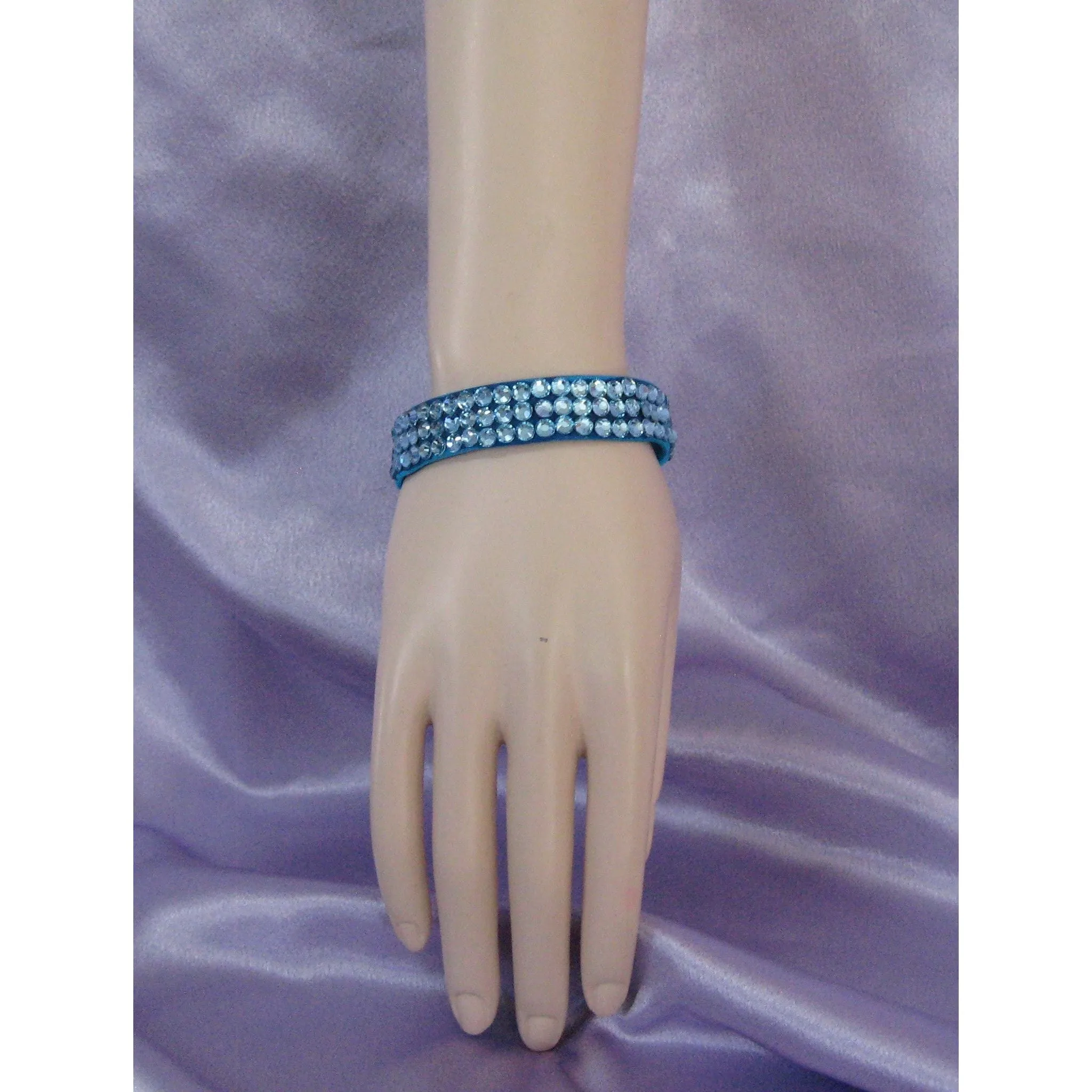 Crystal Ballroom Bangle Bracelet ½ inch wide - available in many colors