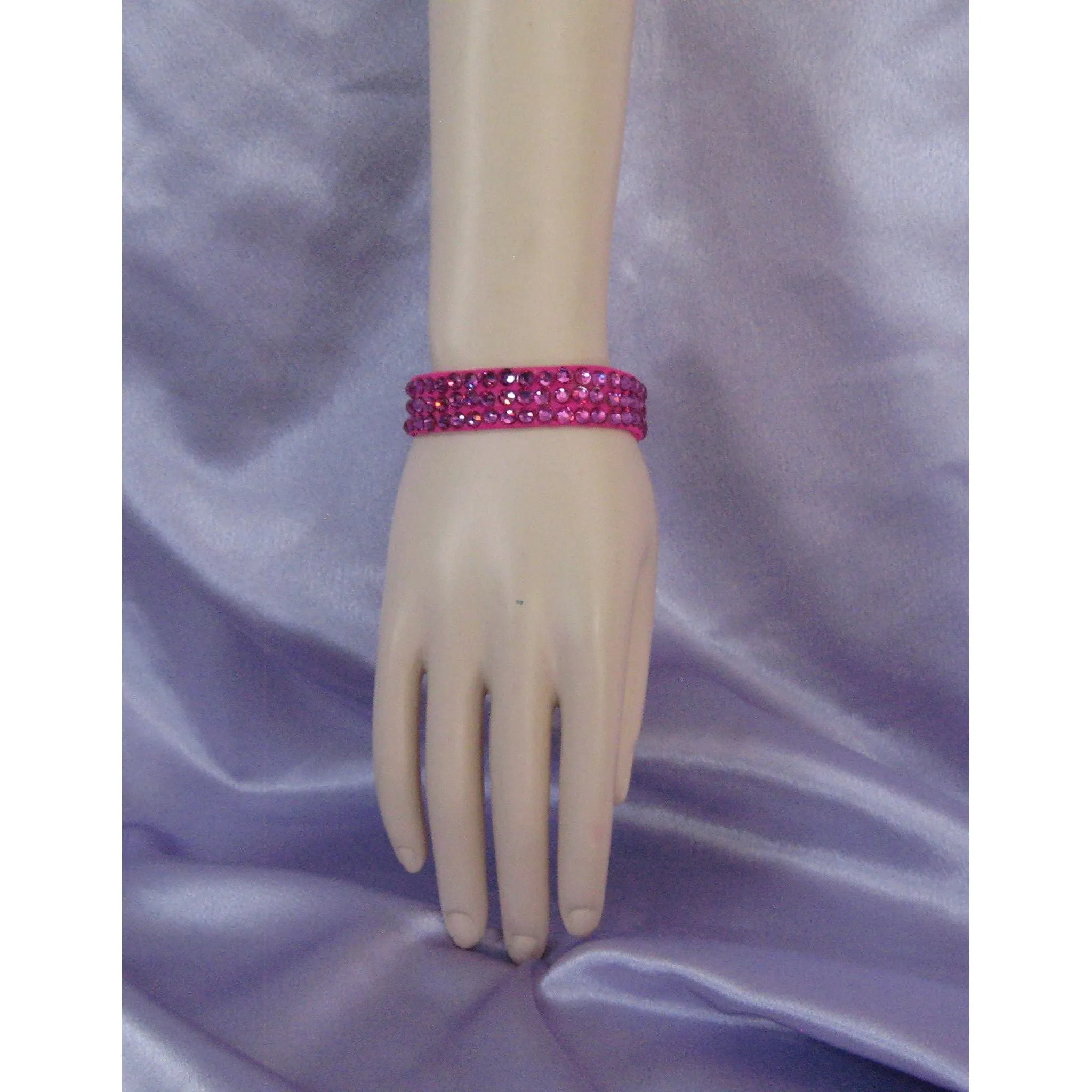 Crystal Ballroom Bangle Bracelet ½ inch wide - available in many colors