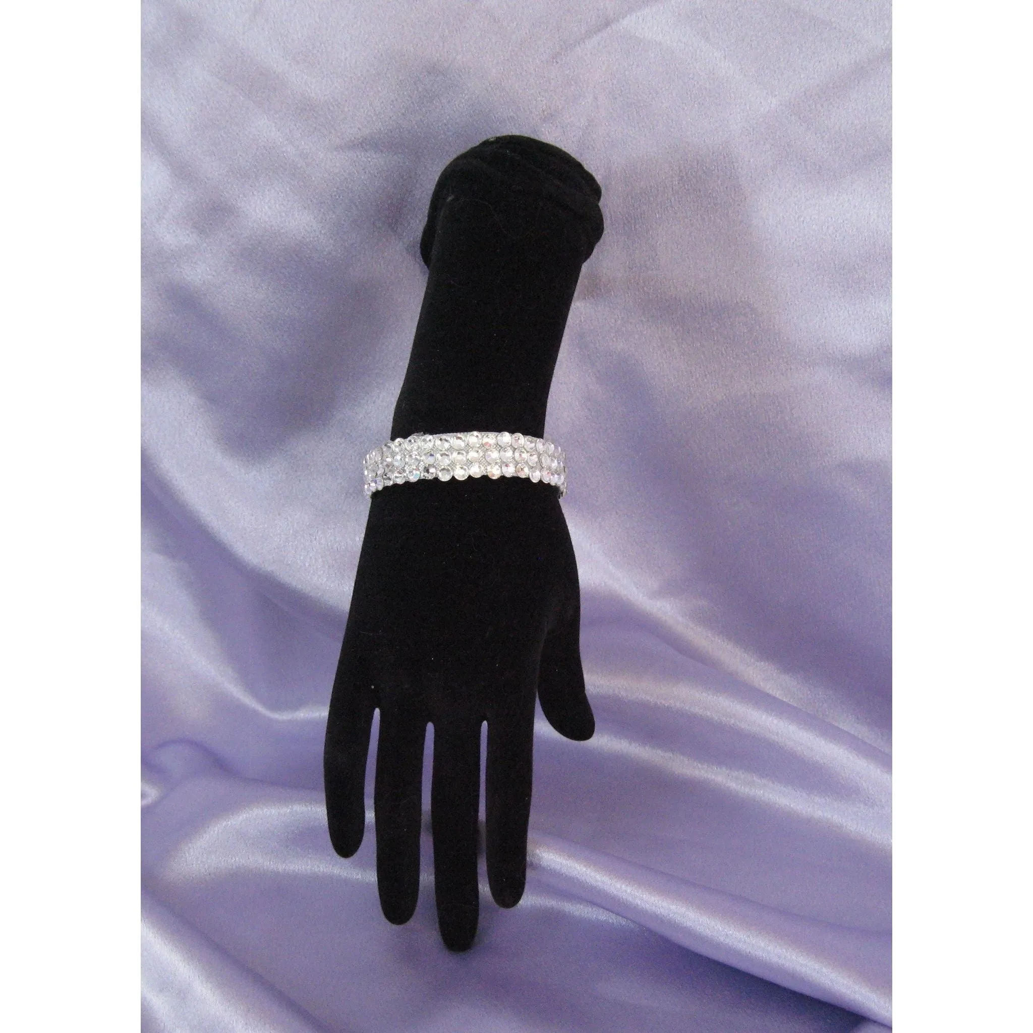 Crystal Ballroom Bangle Bracelet ½ inch wide - available in many colors