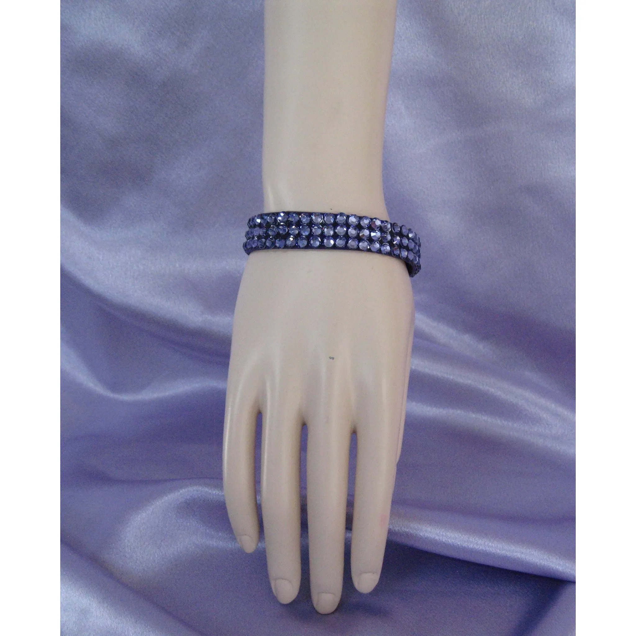 Crystal Ballroom Bangle Bracelet ½ inch wide - available in many colors
