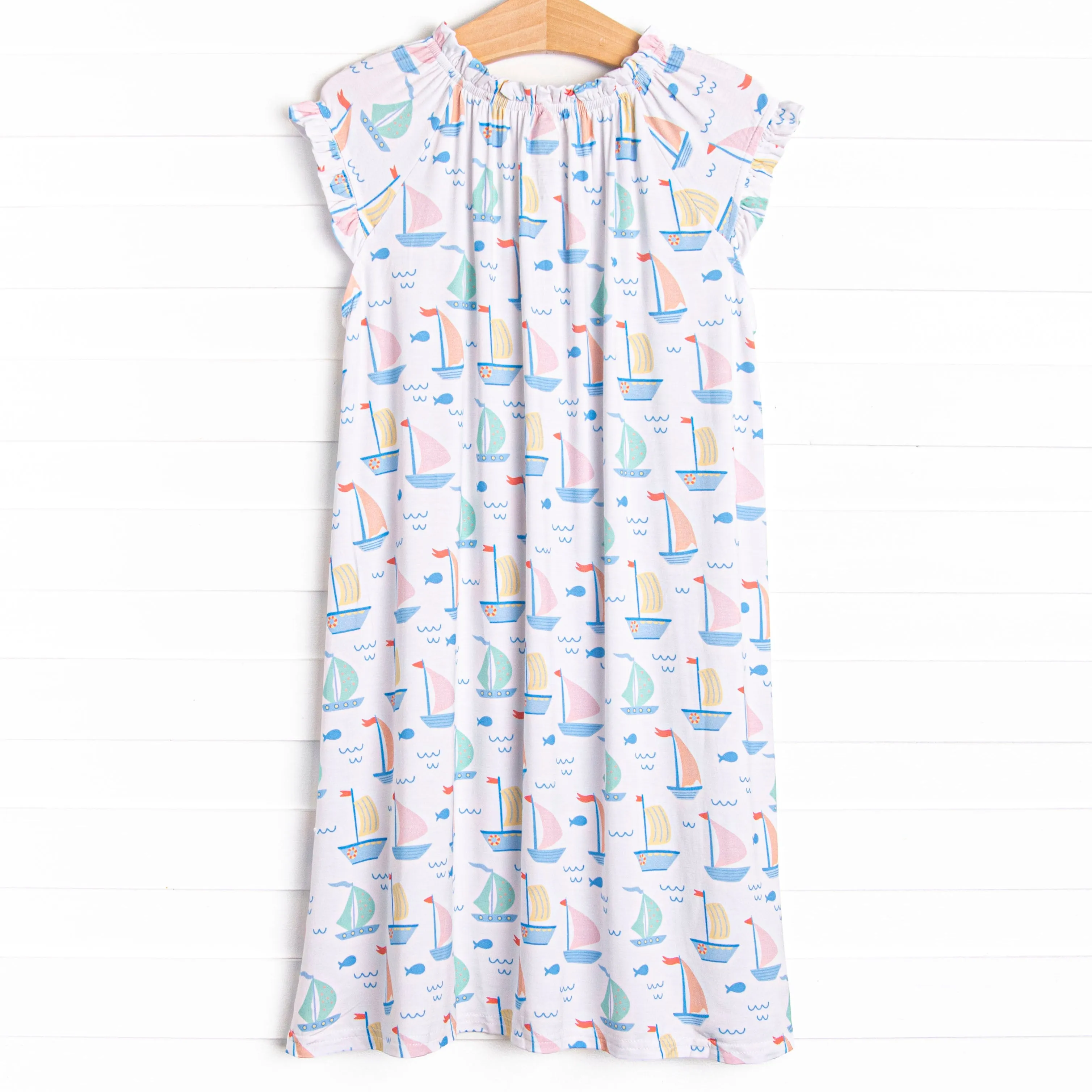 Dock Days Bamboo Night Gown, Blue