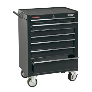 Draper 7 Drawer Rollcab with Ball Bearing Slides - Black - EX-D
