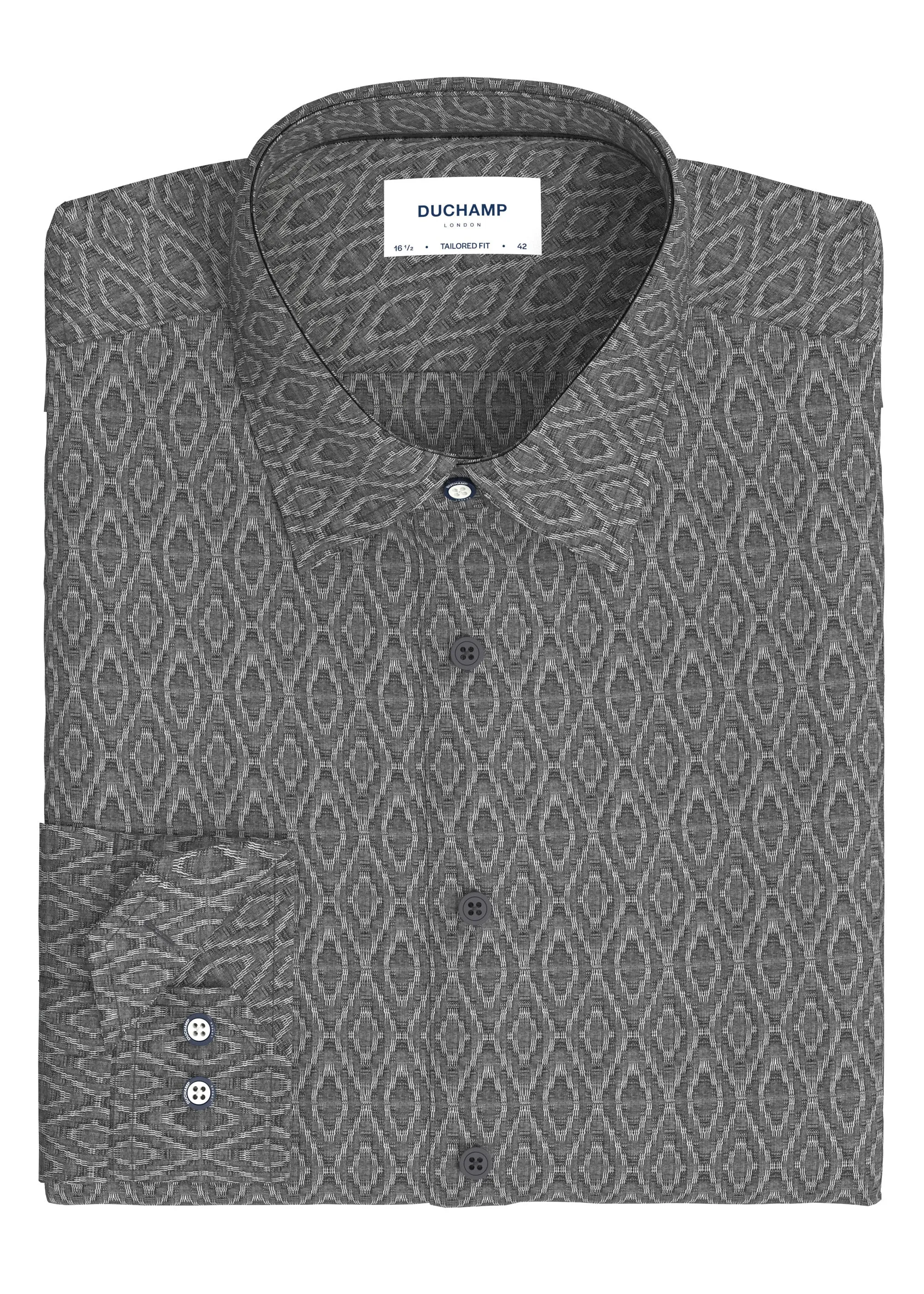 Duchamp London Woven Diamond Dress Shirt