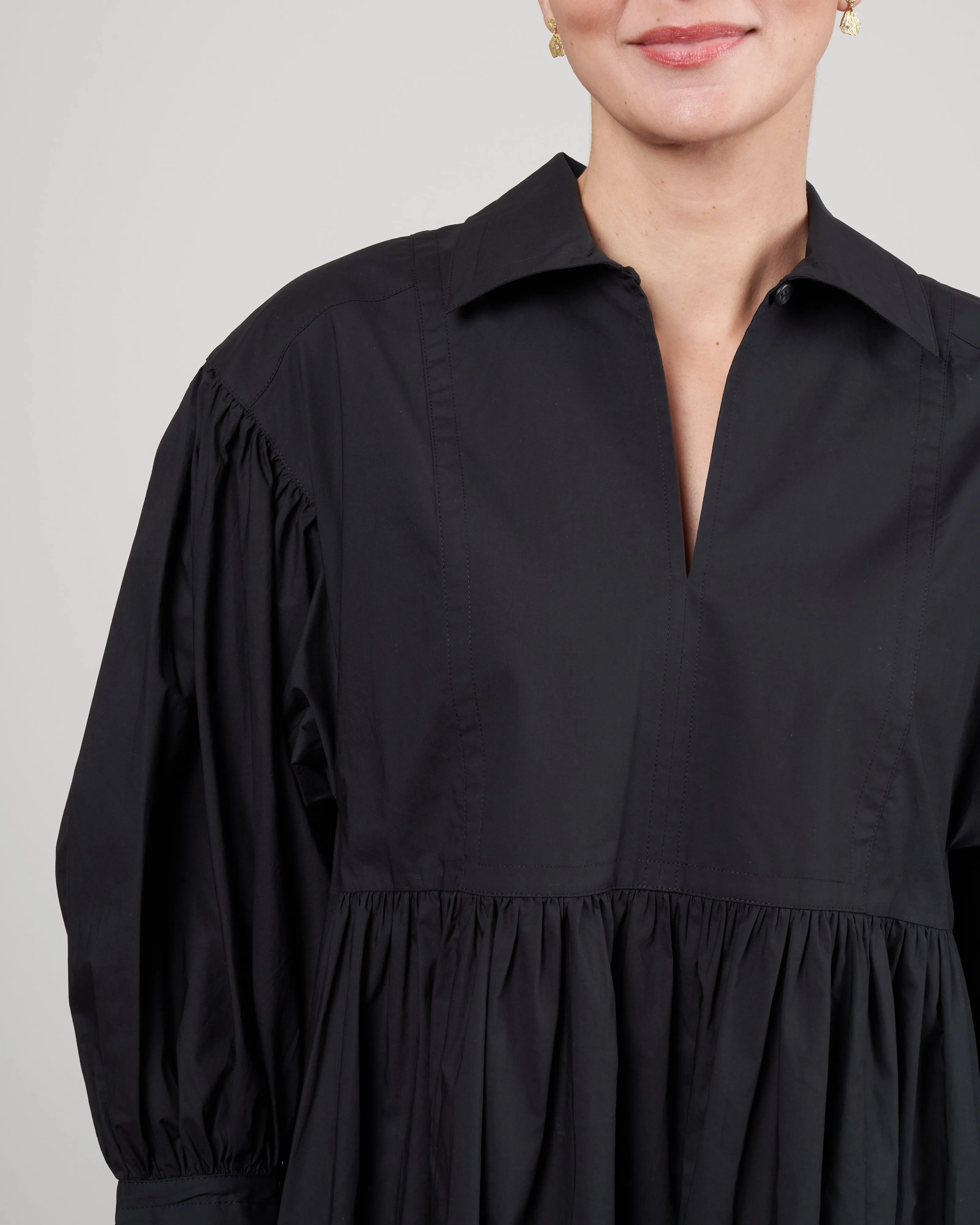 elsie kaftan dress - black