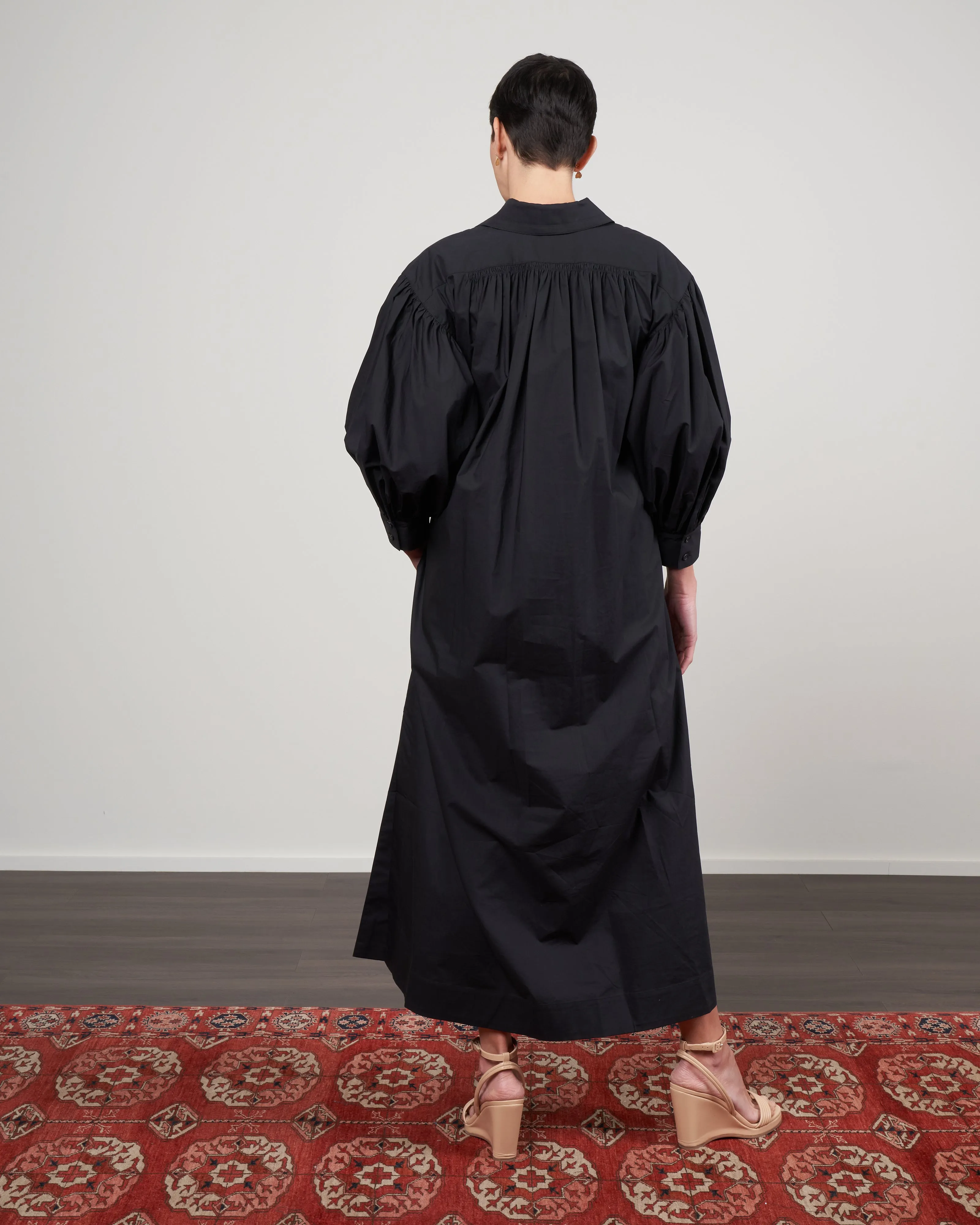 elsie kaftan dress - black