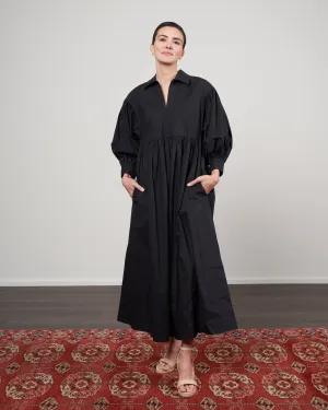 elsie kaftan dress - black