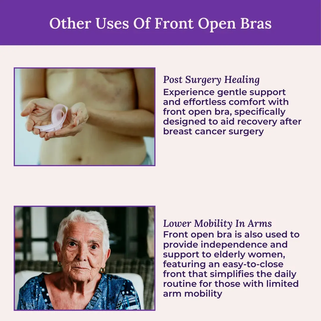 Front Open Bra | Non Padded | Non Wired | Full Coverage | Racerback | Pack Of 2