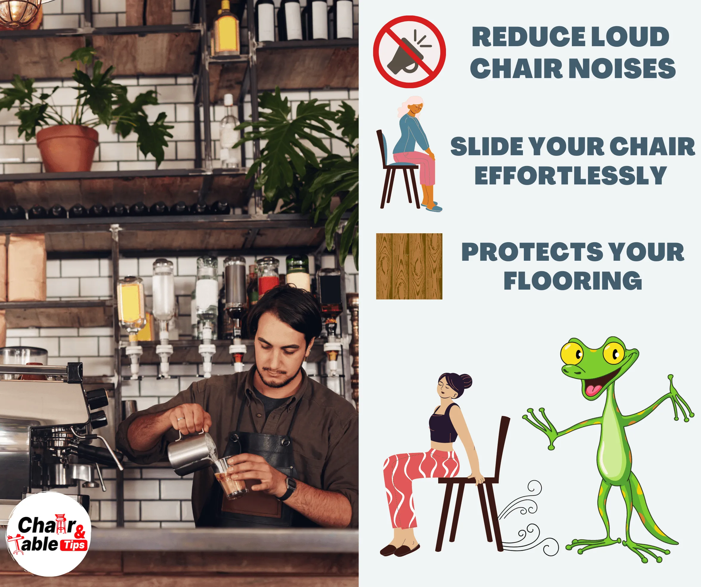Gecko Sticker Glides - GAMING STOOLS slides on carpet