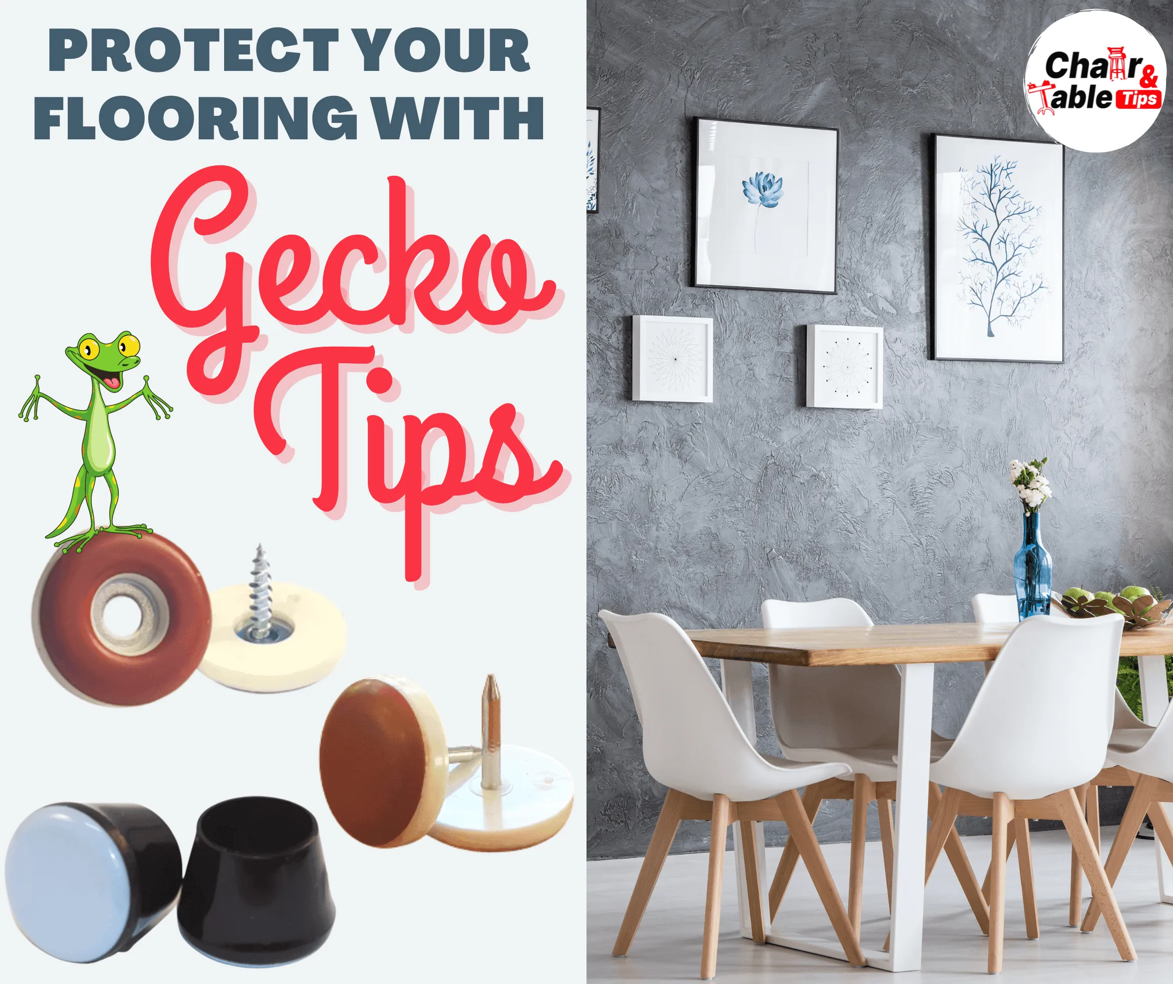 Gecko Sticker Glides - GAMING STOOLS slides on carpet