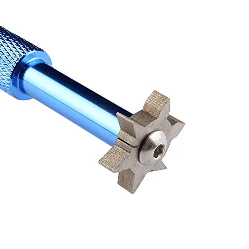 Golfoy Golf Club Groove Sharpener Tool with 6 Cutter Faces - Blue