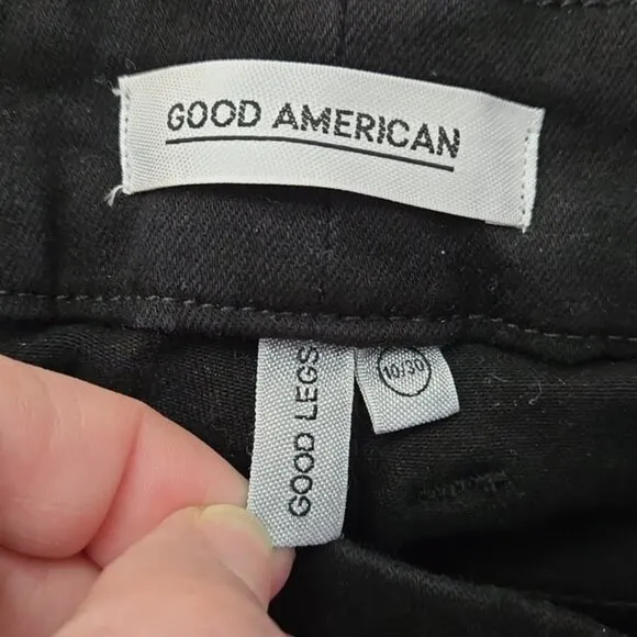 Good American Black Good Legs Crop Jeans
