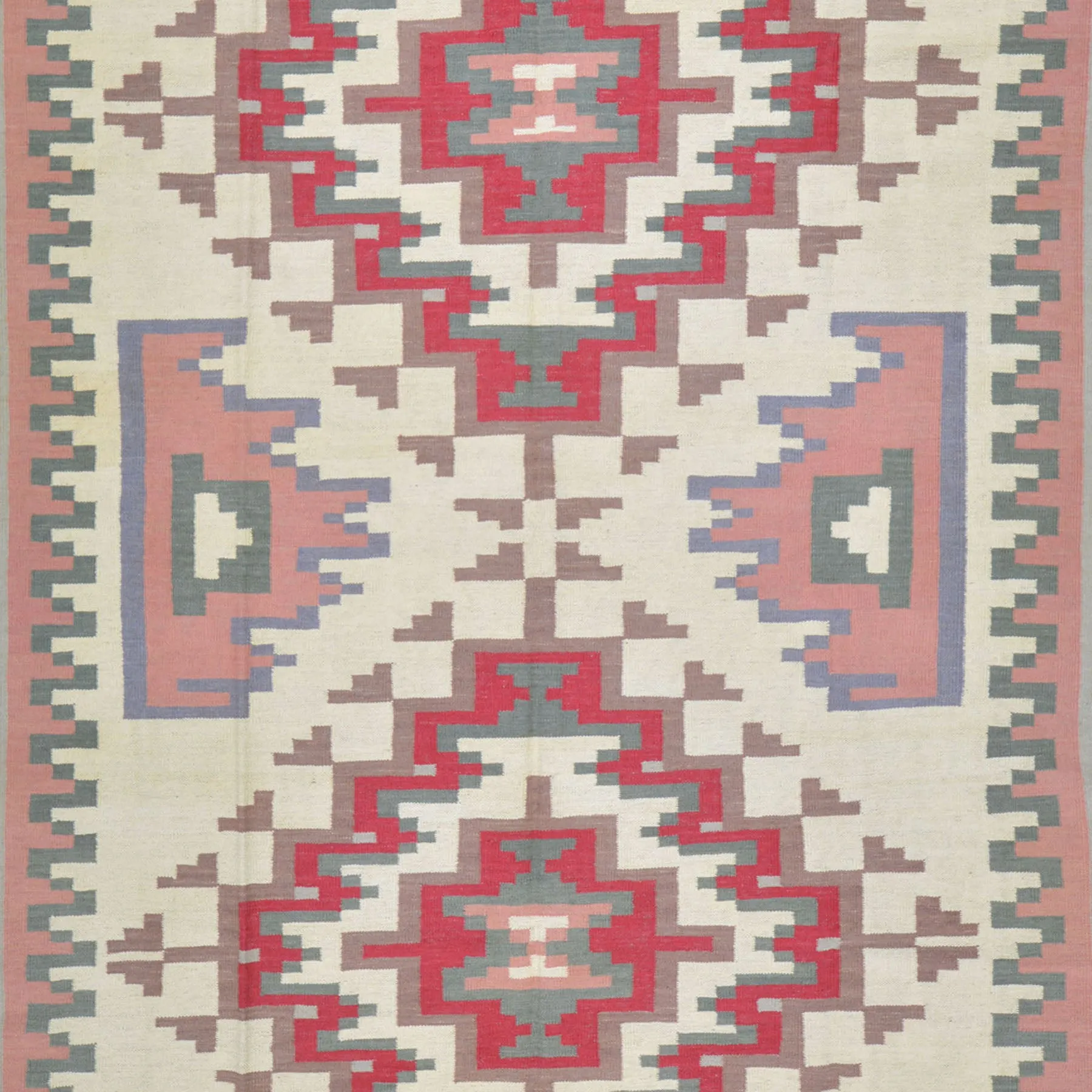 Hand-Woven Afghan Momana Reversible Kilim Wool Oriental Rug (Size 6.4 X 10.1) Cwral-10158