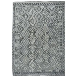 Hand-Woven Afghan Momana Reversible Kilim Wool Oriental Rug (Size 6.8 X 9.5) Cwral-10164