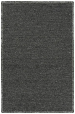 Hand Woven & Hand Serged 5x8 Wool Area Rug in Charcoal Grey by Kaleen Rugs! Made in India! Retails $507 US 
