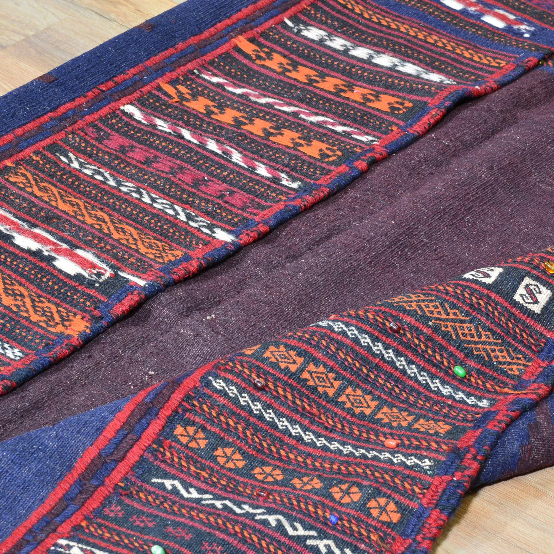 Hand-Woven Flat-weave Tribal Kilim Wool Rug (Size 4.8 X 5.4) Cwral-7716