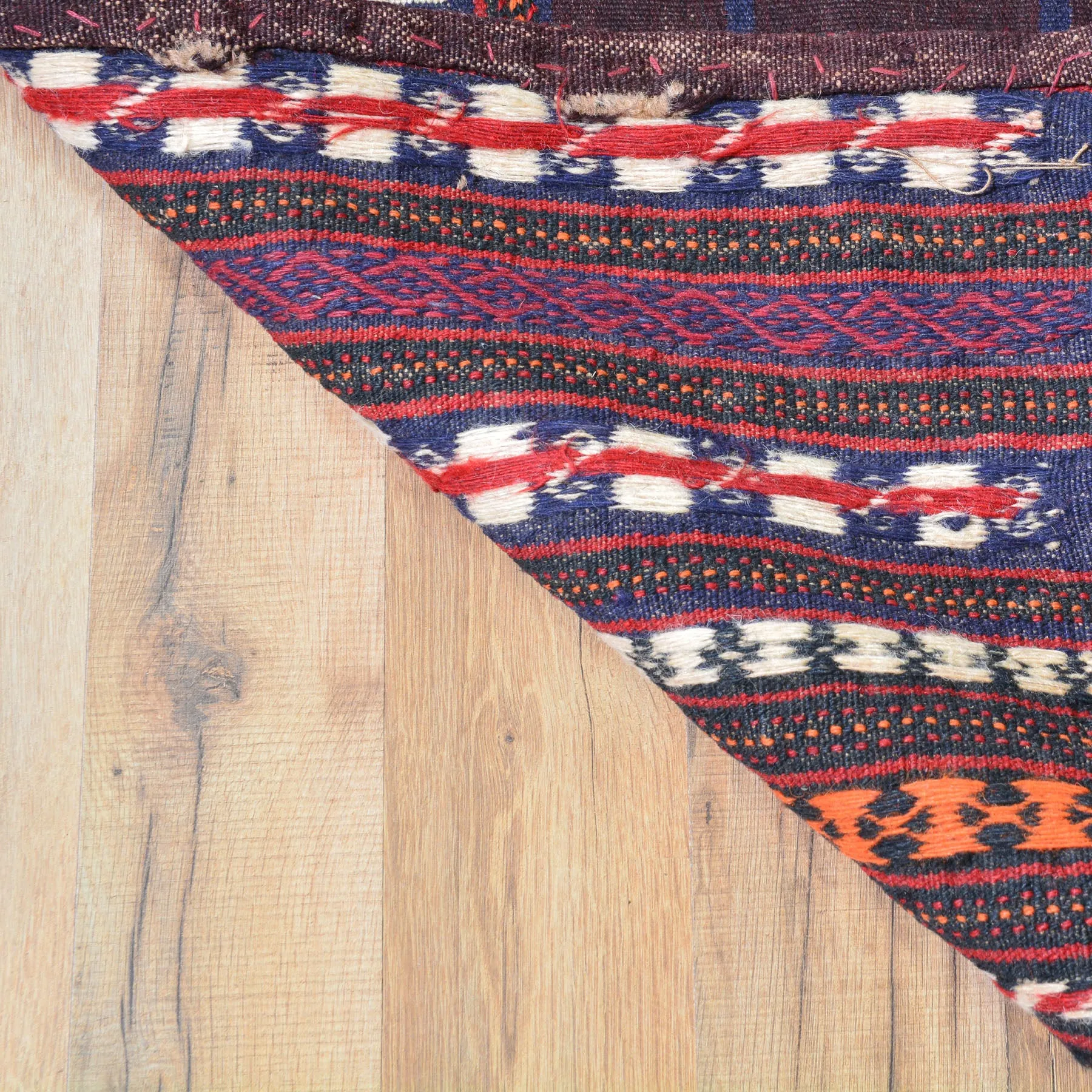 Hand-Woven Flat-weave Tribal Kilim Wool Rug (Size 4.8 X 5.4) Cwral-7716