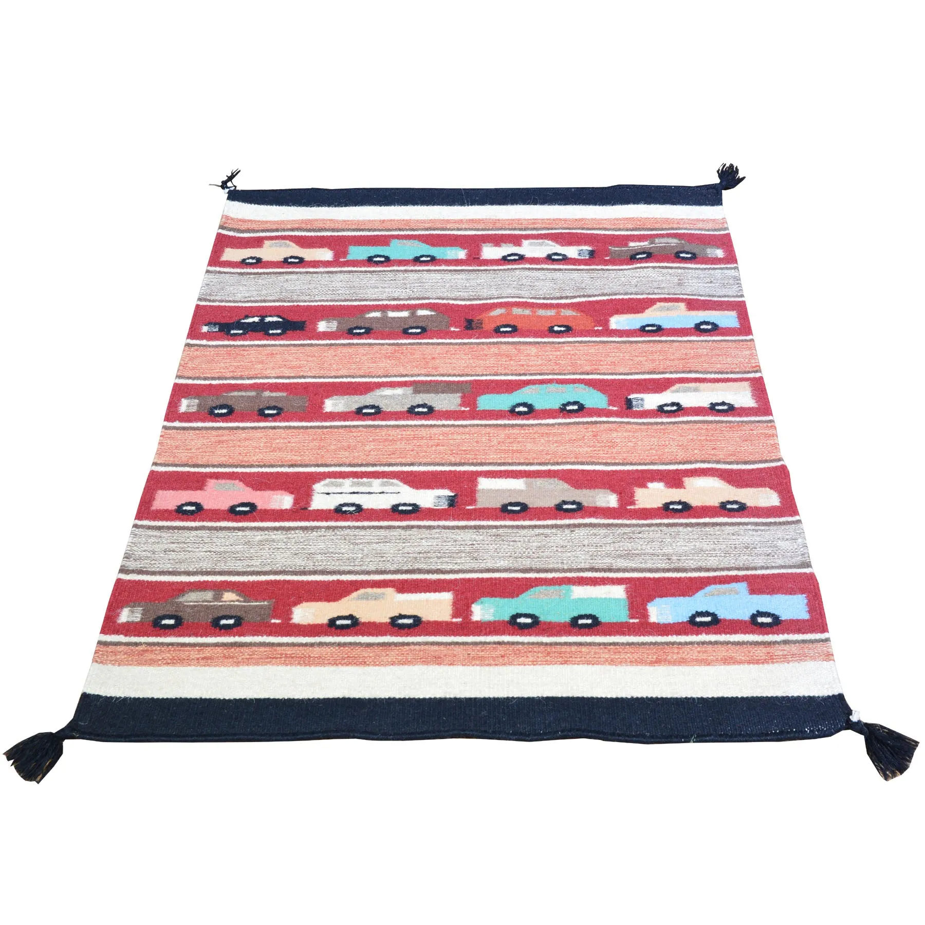 Hand-Woven Handmade Car Design Wool Rug (Size 2.4 X 3.4) Cwral-2013