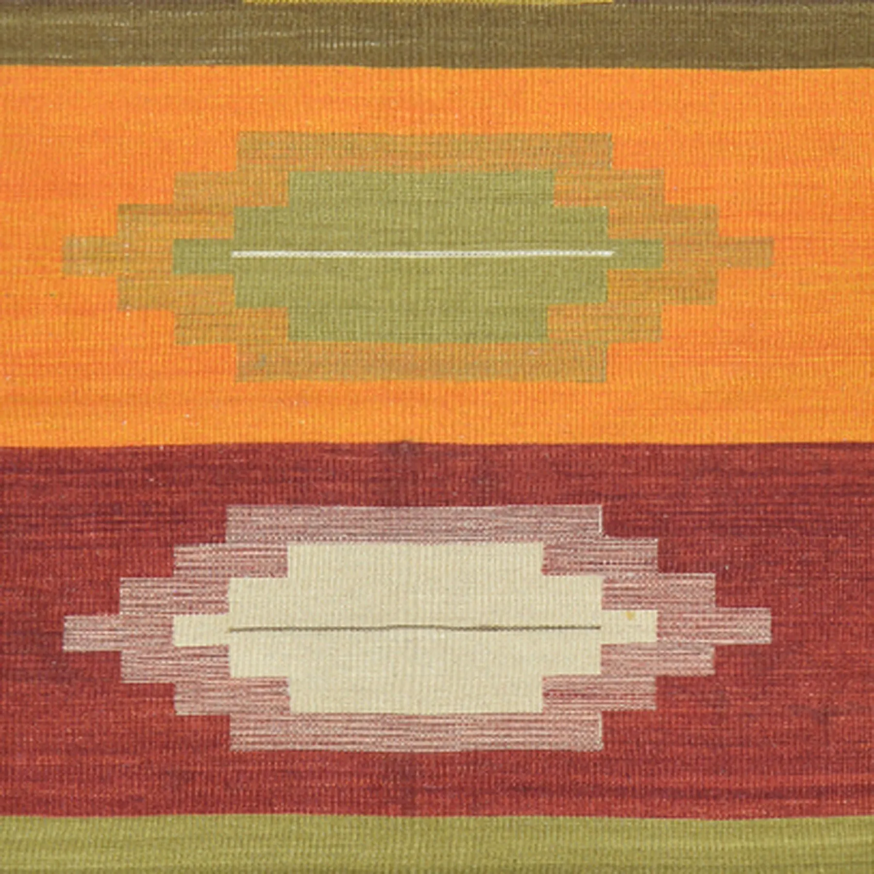 Hand-Woven Modern Sunset Design Reversible Oriental Kilim Rug (Size 2.7 X 10.4) Cwral-10242