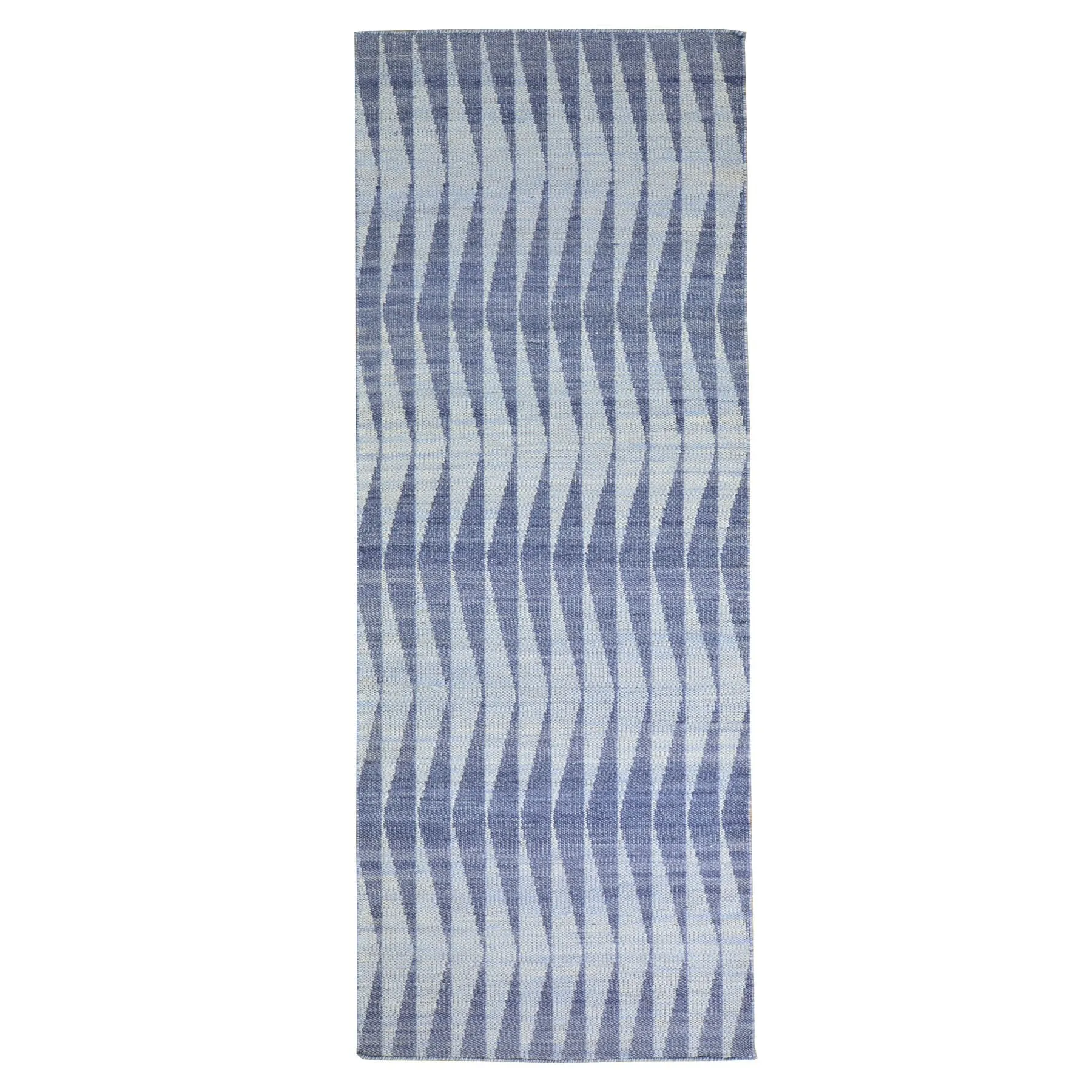 Hand-Woven Mordern Reversible Kilim Handmade 100% Wool Rug (Size 2.8 X 8.0) Brrsf-1467