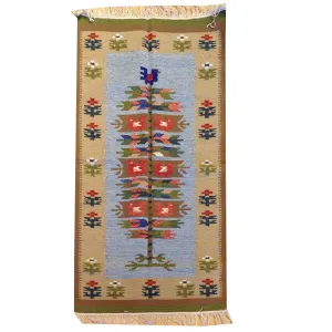 Hand-Woven Reversible Macedonian Kilim Handmade Wool Rug (Size 2.10 X 4.7) Brral-5283