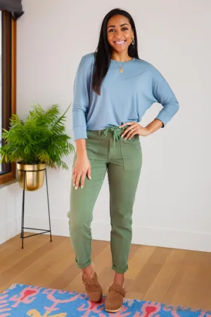 Hazel Blues® | Daytime Boat Neck Top in Blue Gray