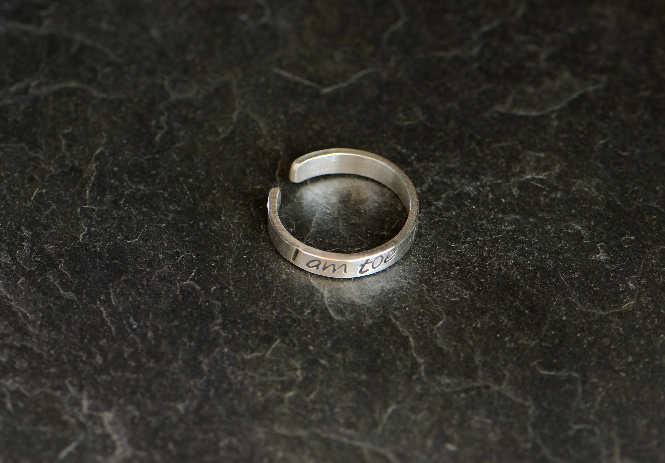 I am toe-riffic sterling silver toe ring