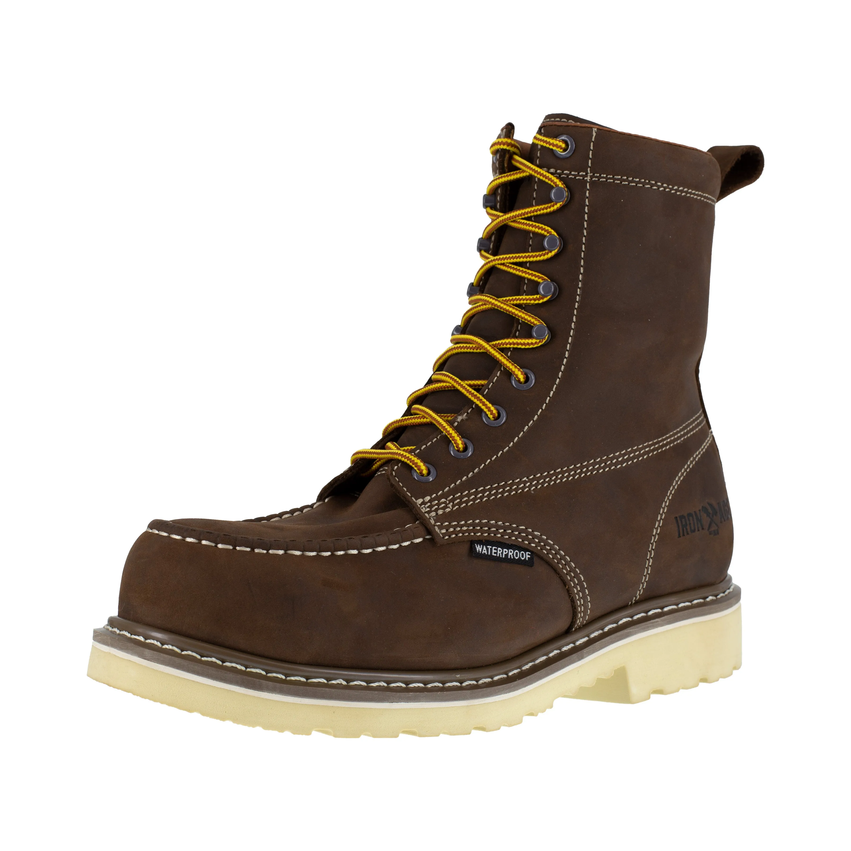 Iron Age Men's Solidifier 8" Comp Toe Waterproof Work Boot - Brown - IA5082