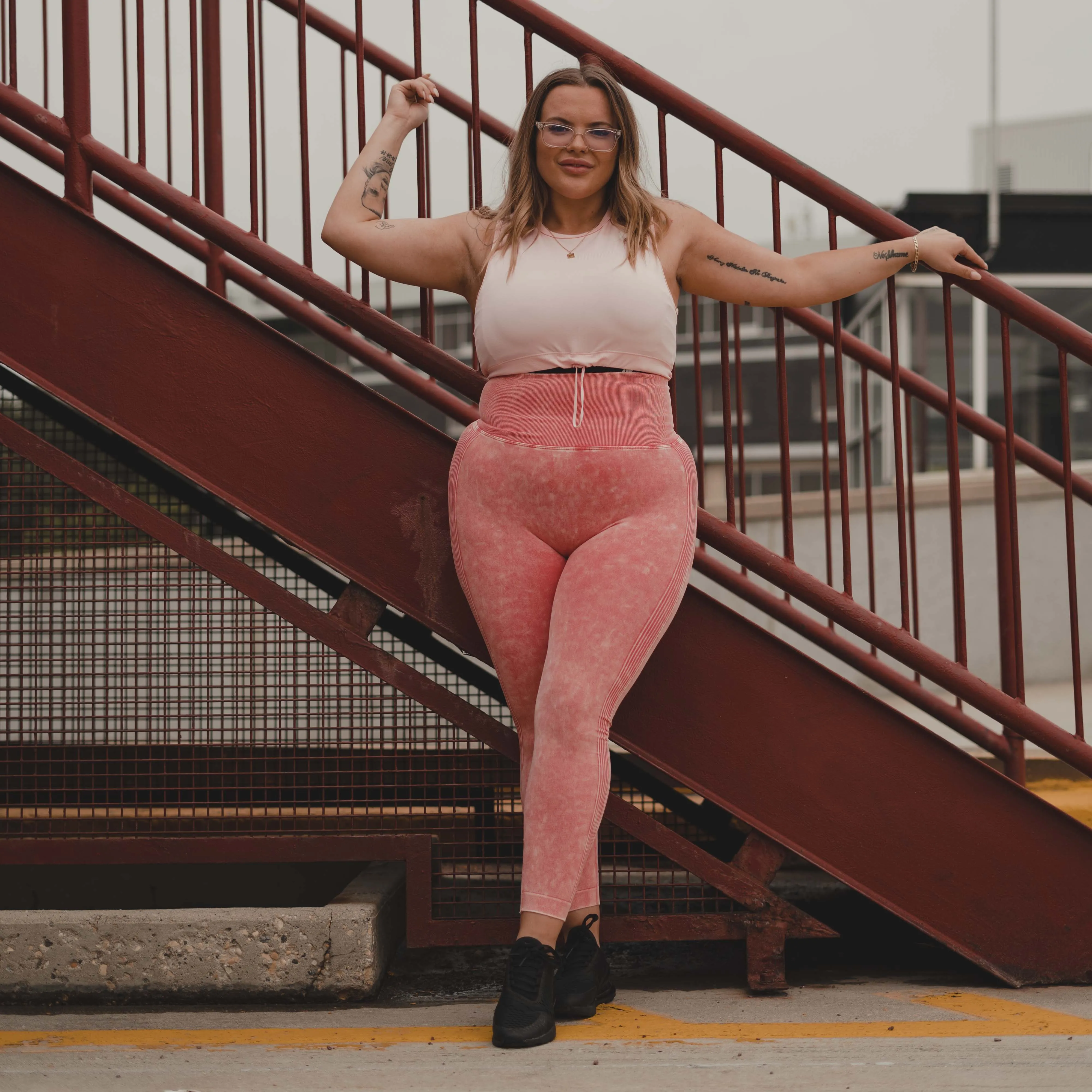 Jacked Life Concrete Scrunch Leggings - Pink (Women's)